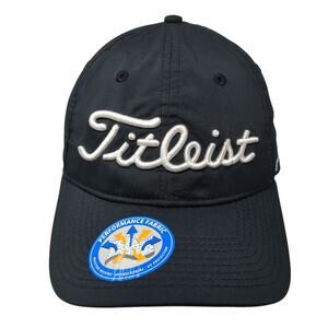 Titleist Slideback Hat Black One Size Embroidered Performance Fabric